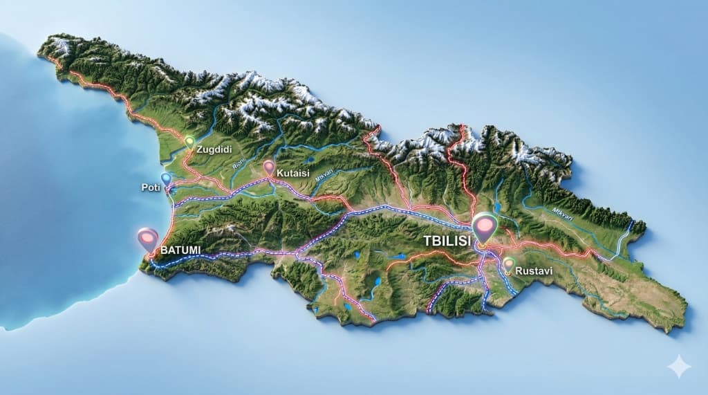 Карта Грузии